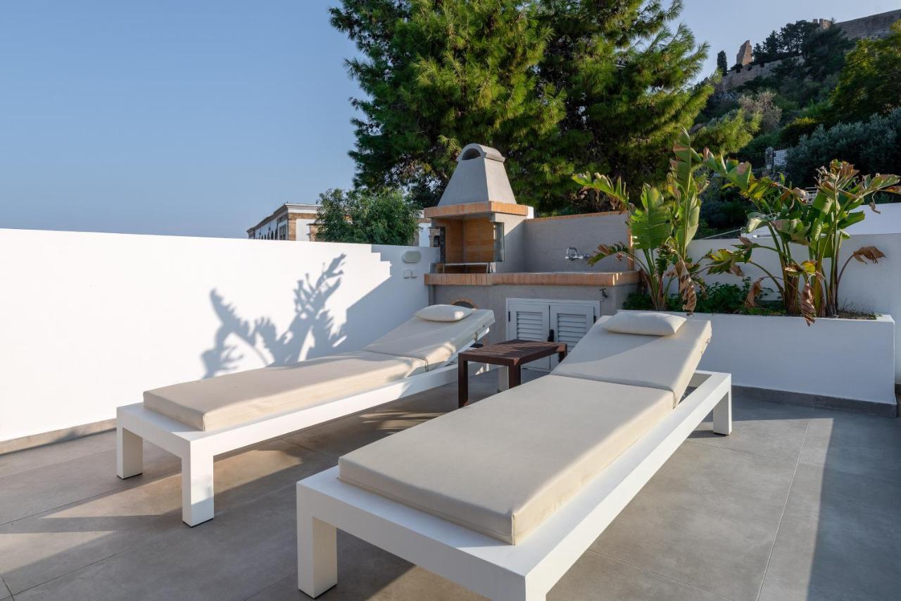 Lindos Shore Summer House With Jacuzzi And Sea View !!! Экстерьер фото