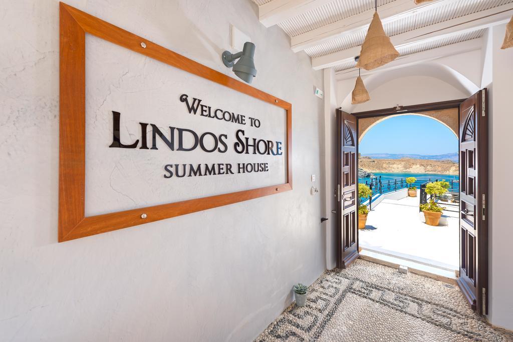Lindos Shore Summer House With Jacuzzi And Sea View !!! Экстерьер фото
