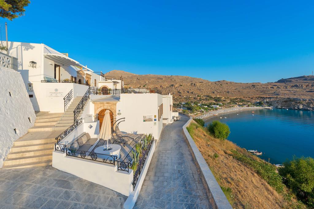 Lindos Shore Summer House With Jacuzzi And Sea View !!! Экстерьер фото